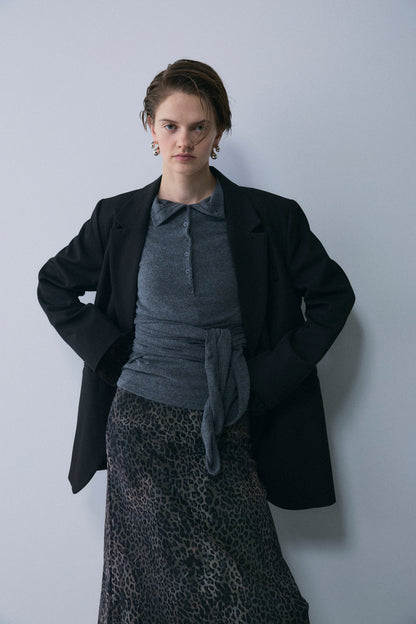 【予約：1月下旬〜2月上旬】Faux Wrap Long T-Shirt／60251208075