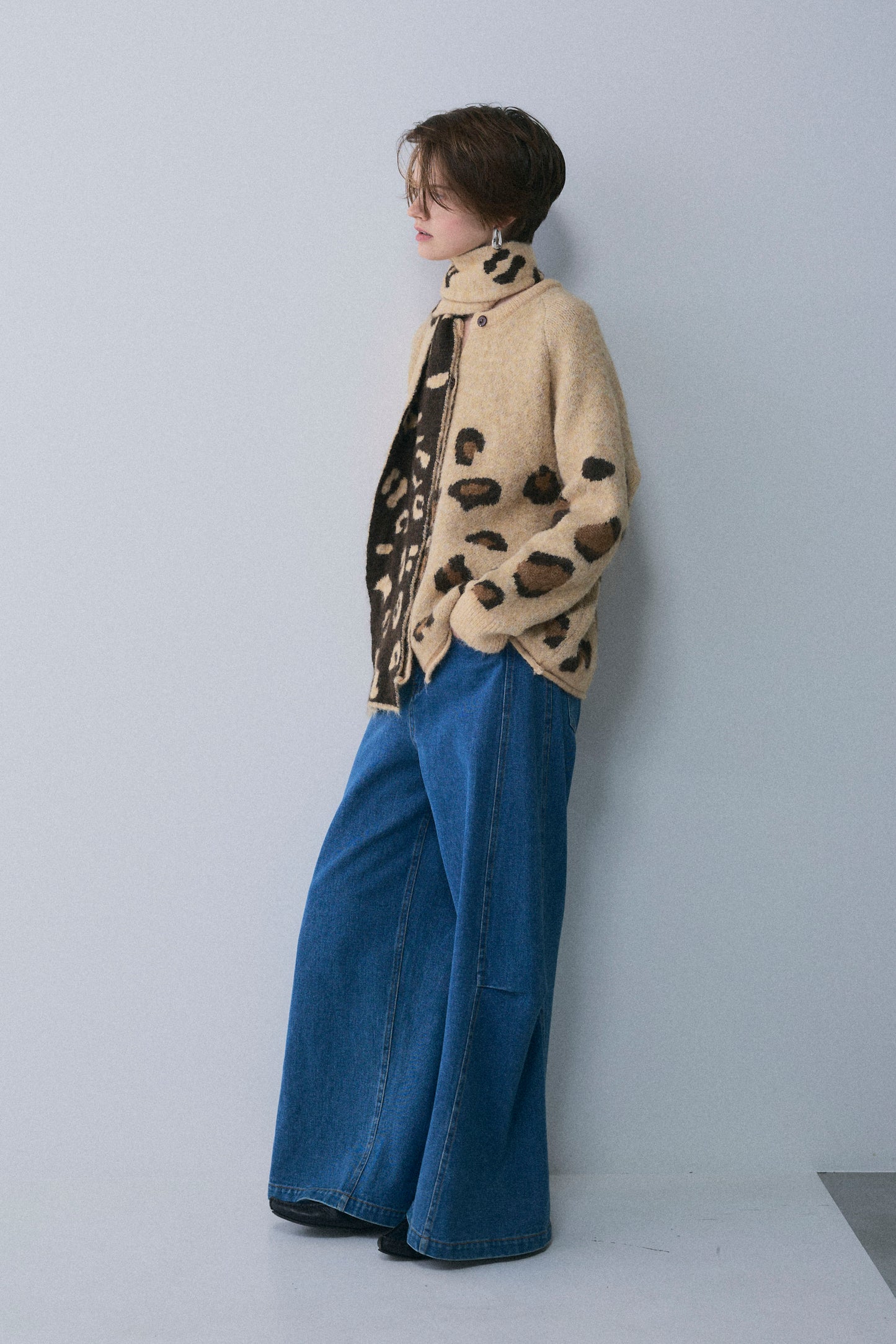 【予約：1月下旬〜2月上旬】Leopard Wool Muffler Set／60251209062