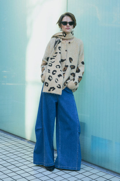 【予約：1月下旬〜2月上旬】Leopard Wool Muffler Set／60251209062