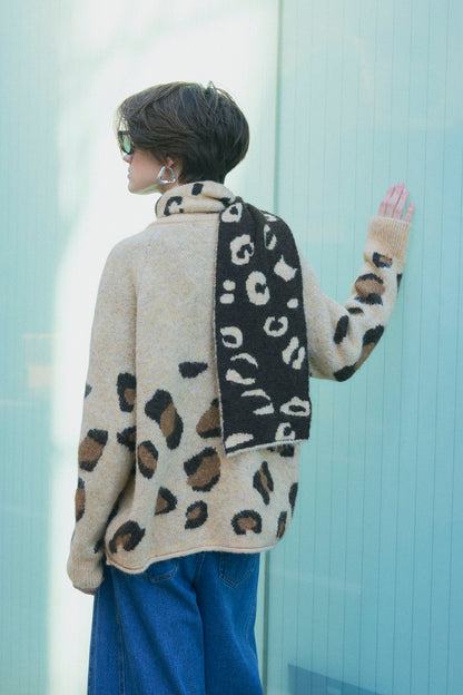 【予約：1月下旬〜2月上旬】Leopard Wool Muffler Set／60251209062