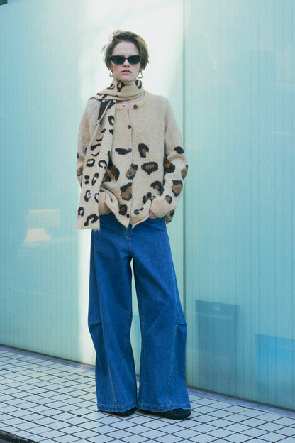 【予約：1月下旬〜2月上旬】Leopard Wool Muffler Set／60251209062