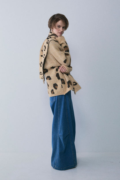 【予約：1月下旬〜2月上旬】Leopard Wool Muffler Set／60251209062