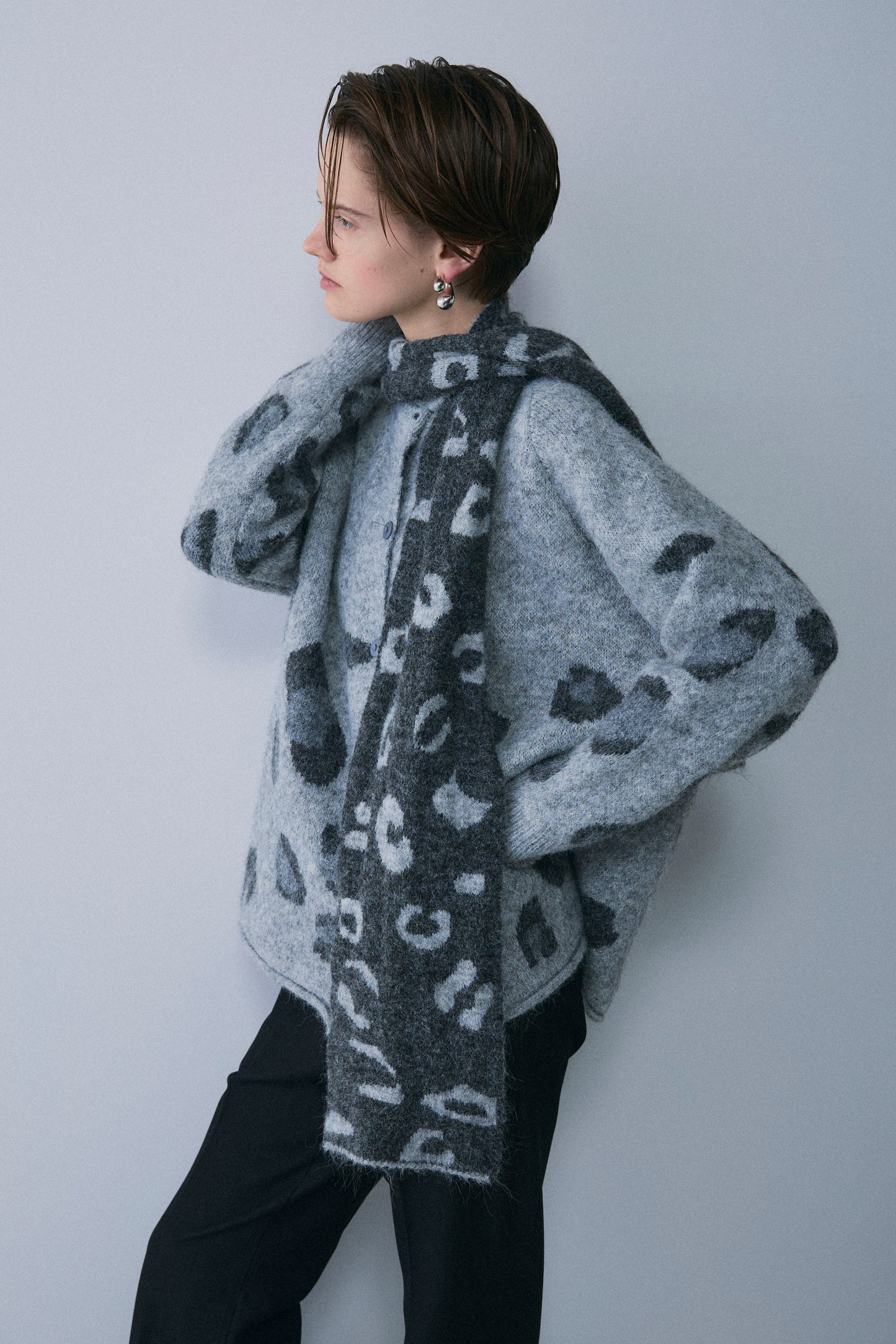 【予約：1月下旬〜2月上旬】Leopard Wool Muffler Set／60251209062