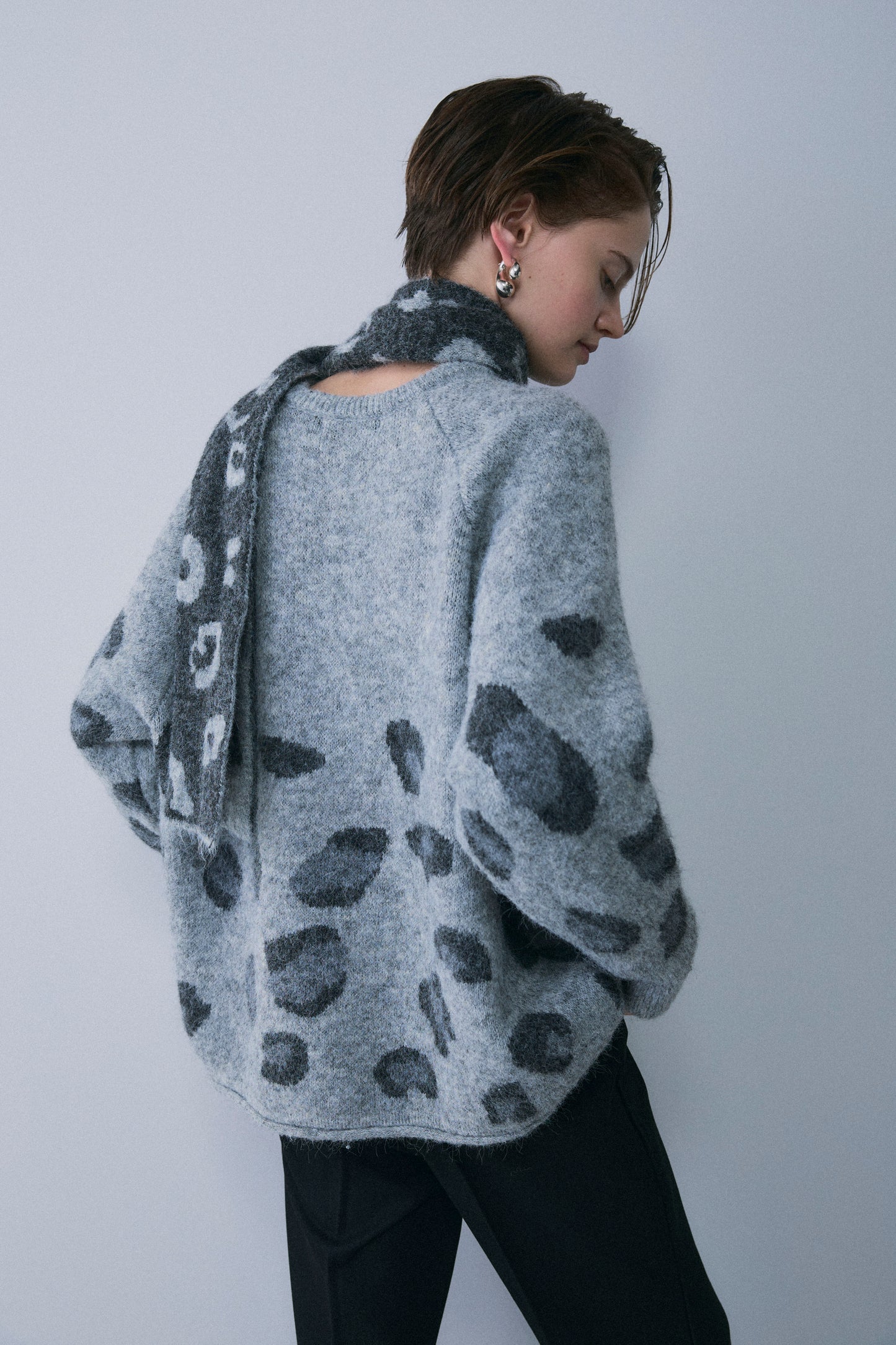 【予約：1月下旬〜2月上旬】Leopard Wool Muffler Set／60251209062