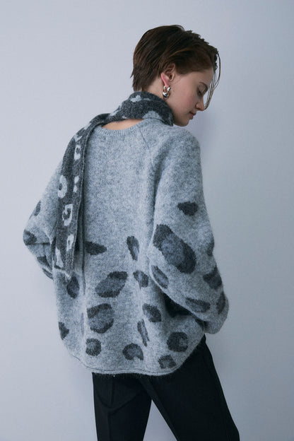 【予約：1月下旬〜2月上旬】Leopard Wool Muffler Set／60251209062