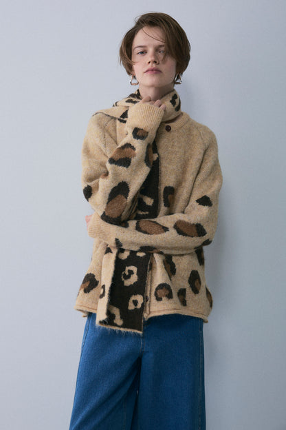 【予約：1月下旬〜2月上旬】Leopard Wool Muffler Set／60251209062