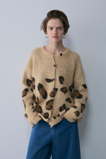 【予約：1月下旬〜2月上旬】Leopard Wool Muffler Set／60251209062