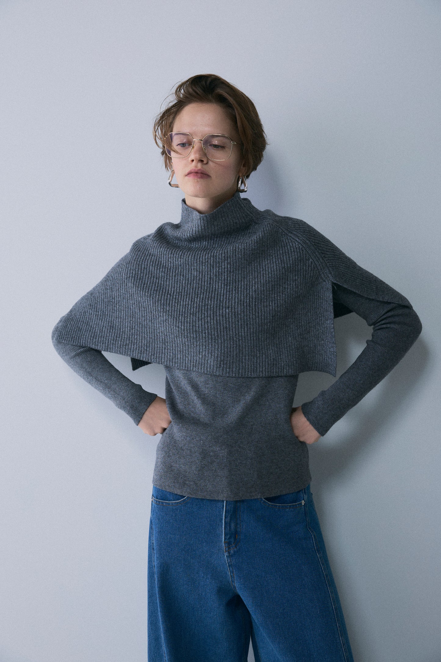 【予約：1月下旬〜2月上旬】Slick Cape Knit Set／60251209065