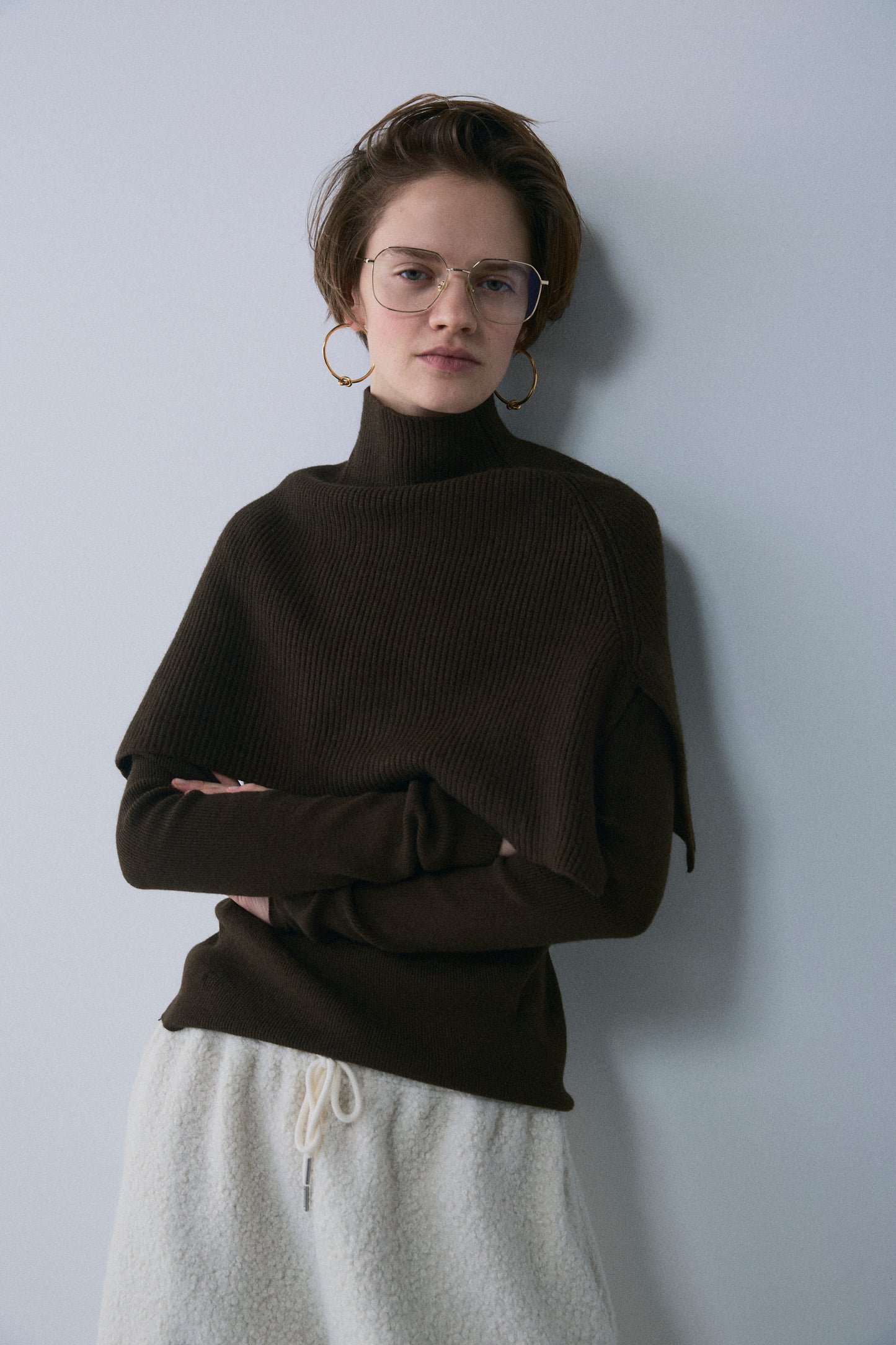 【予約：1月下旬〜2月上旬】Slick Cape Knit Set／60251209065