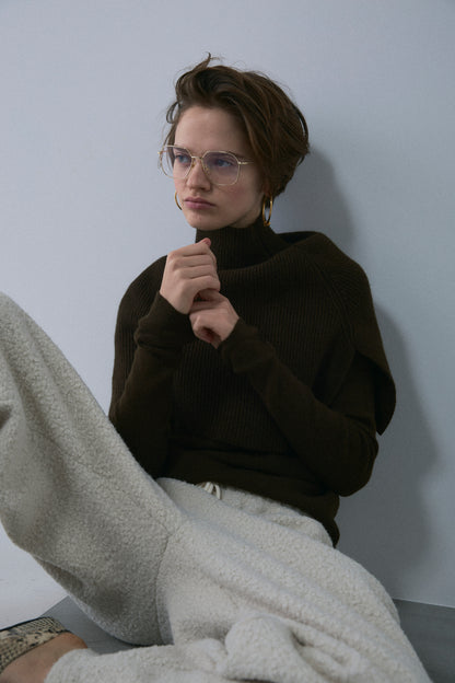 【予約：1月下旬〜2月上旬】Slick Cape Knit Set／60251209065