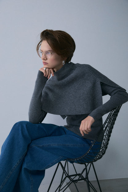 【予約：1月下旬〜2月上旬】Slick Cape Knit Set／60251209065