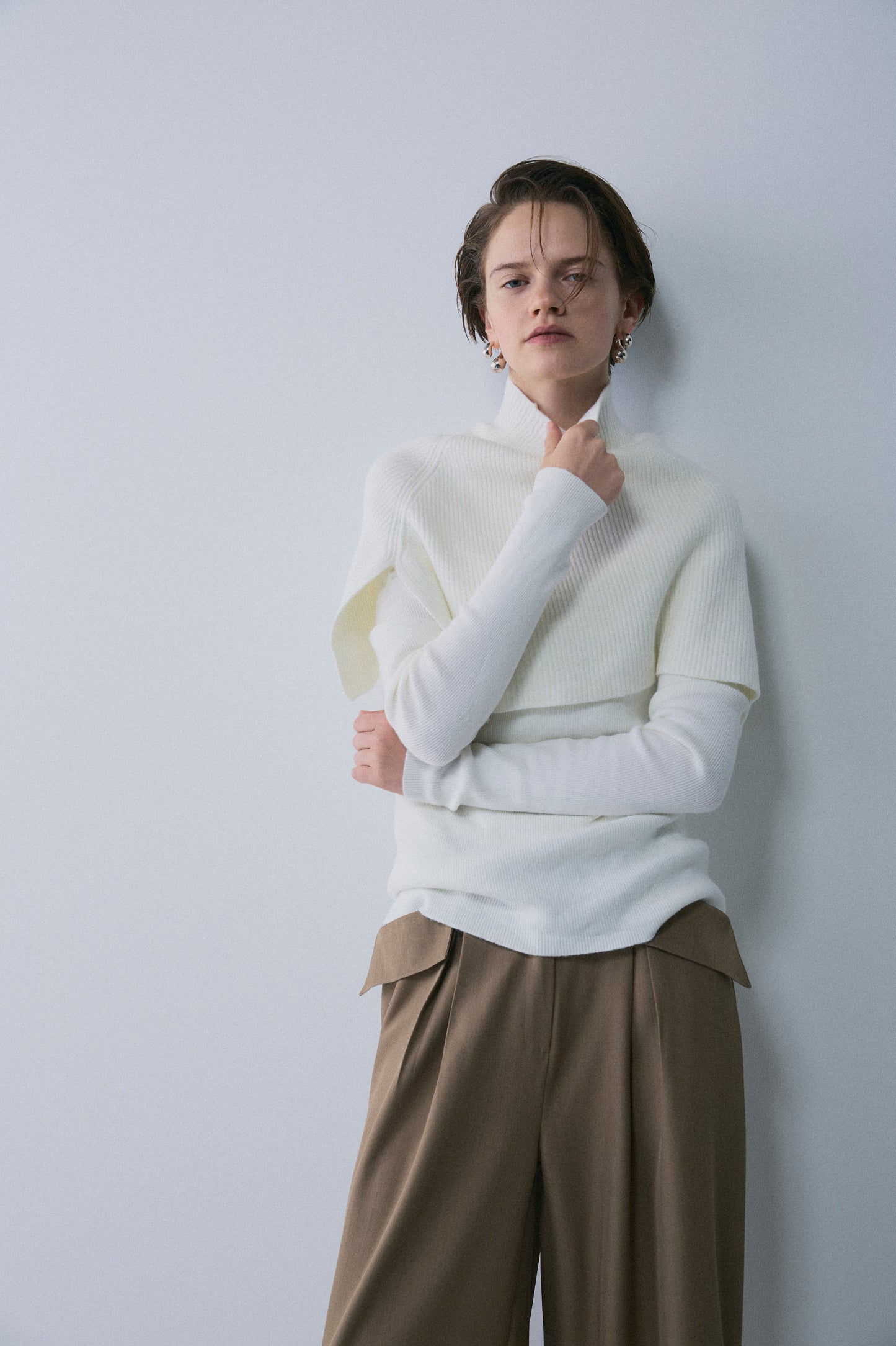 【予約：1月下旬〜2月上旬】Slick Cape Knit Set／60251209065