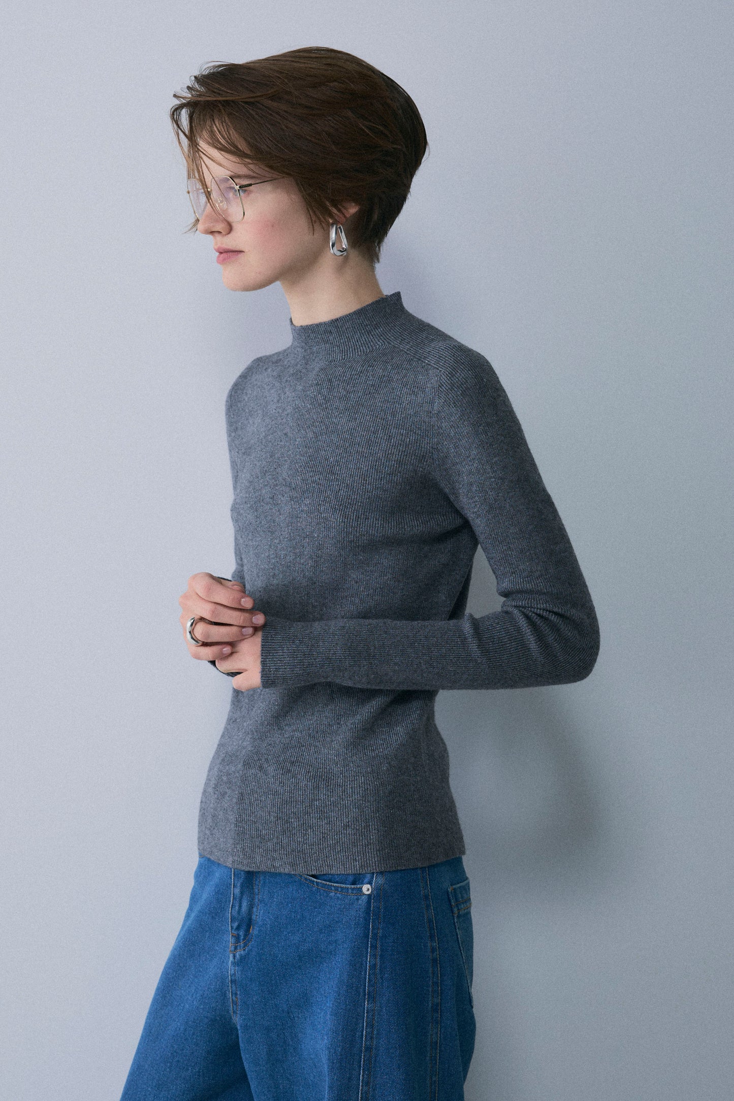 【予約：1月下旬〜2月上旬】Slick Cape Knit Set／60251209065