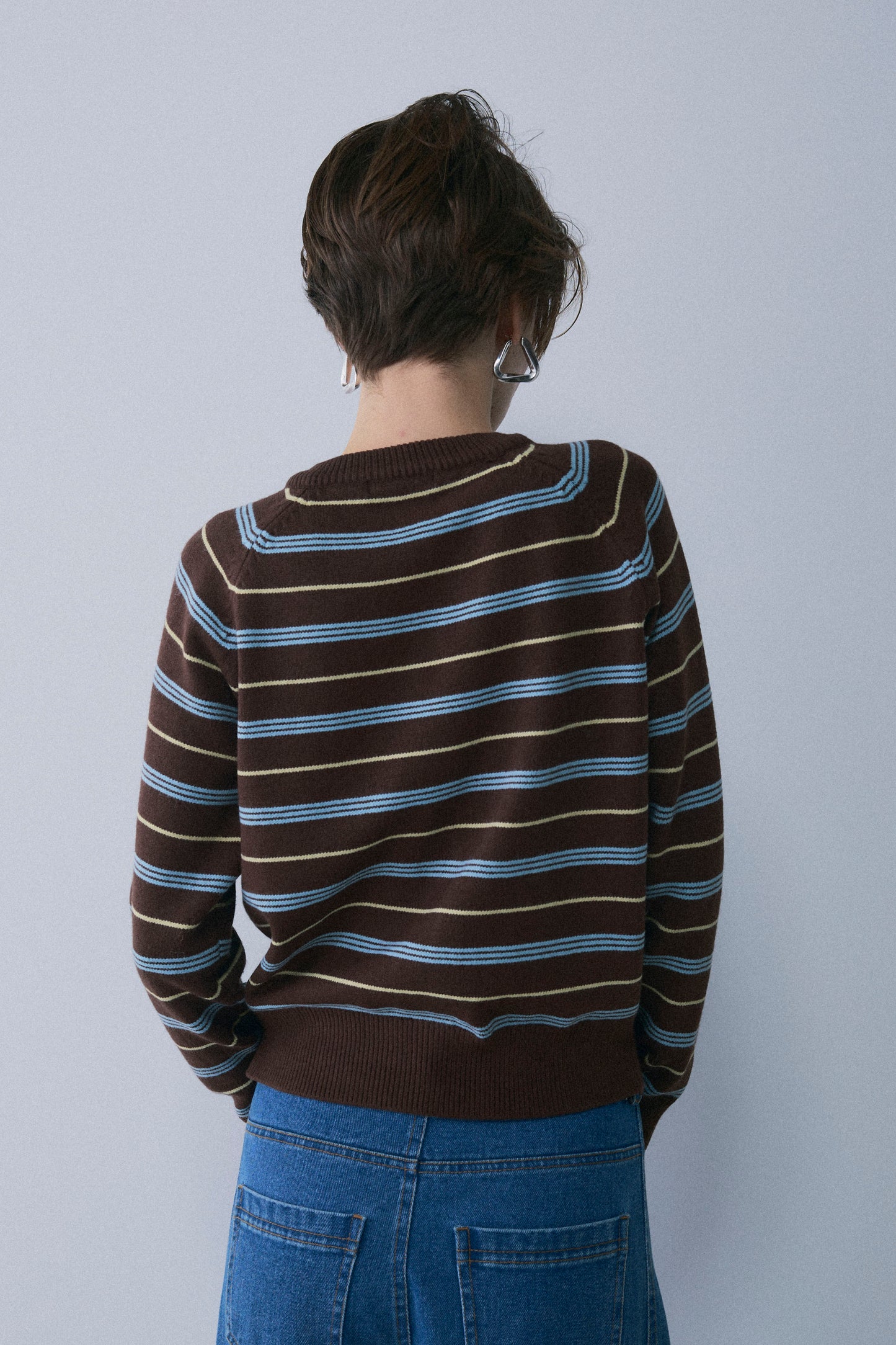 【予約：1月下旬〜2月上旬】Unique Stripe Knit Cardigan／60251209066