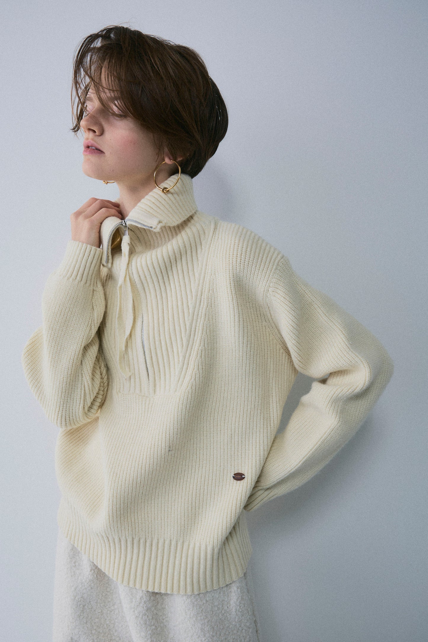 【予約：1月下旬〜2月上旬】Half Zip-Up Knit／60251209073