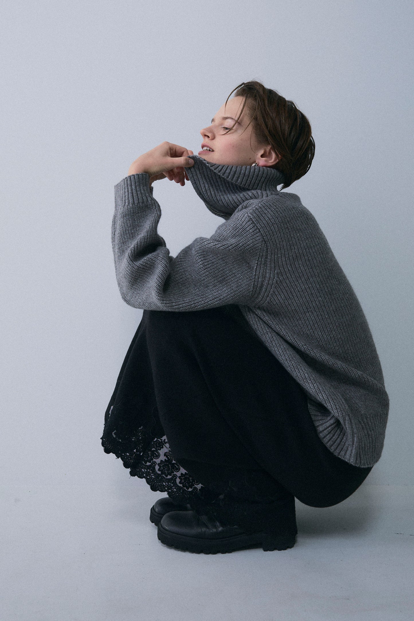 【予約：1月下旬〜2月上旬】Half Zip-Up Knit／60251209073