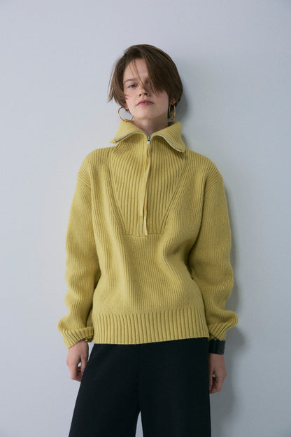 【予約：1月下旬〜2月上旬】Half Zip-Up Knit／60251209073