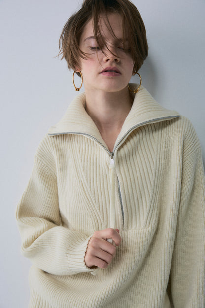 【予約：1月下旬〜2月上旬】Half Zip-Up Knit／60251209073