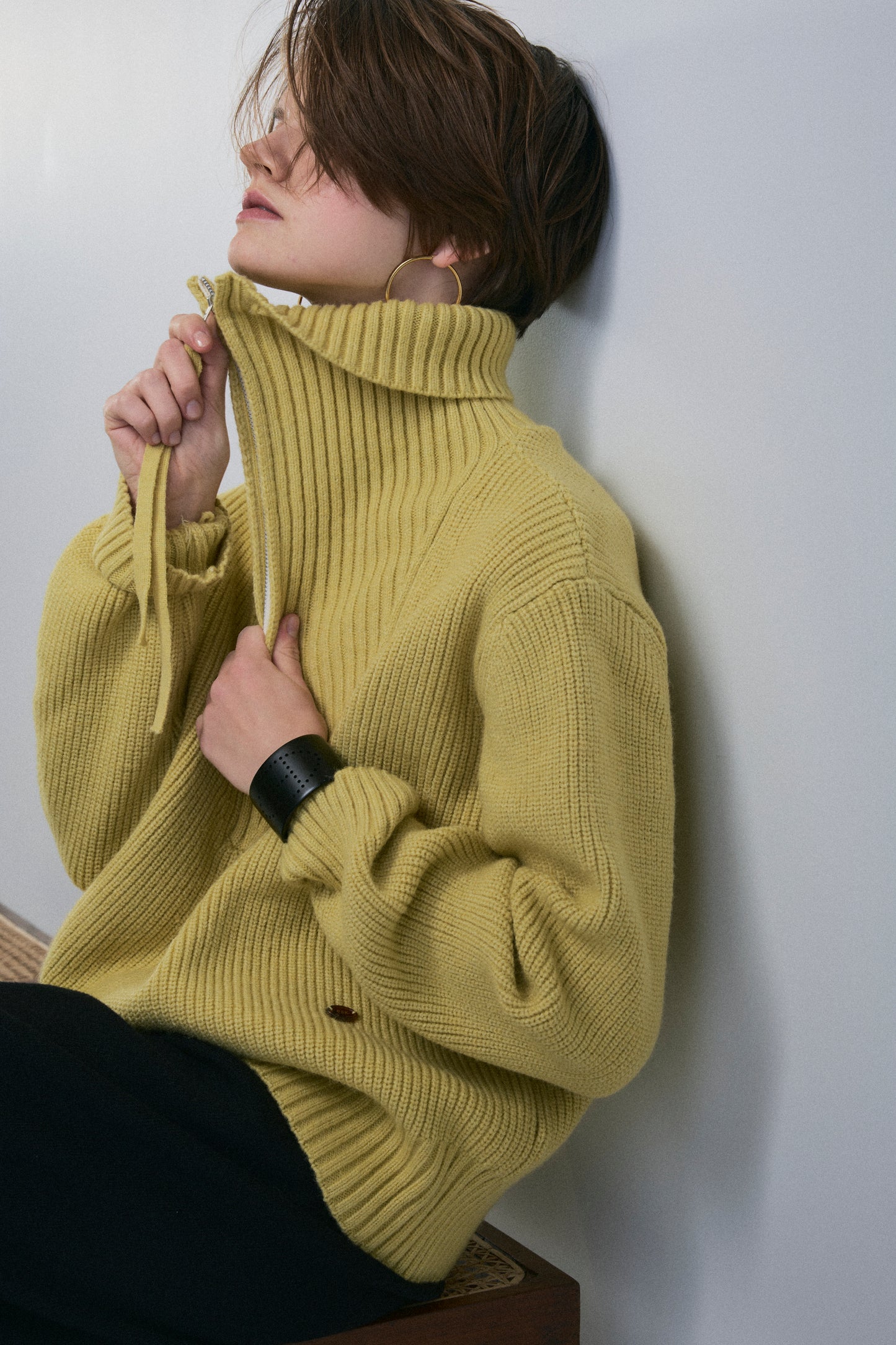 【予約：1月下旬〜2月上旬】Half Zip-Up Knit／60251209073