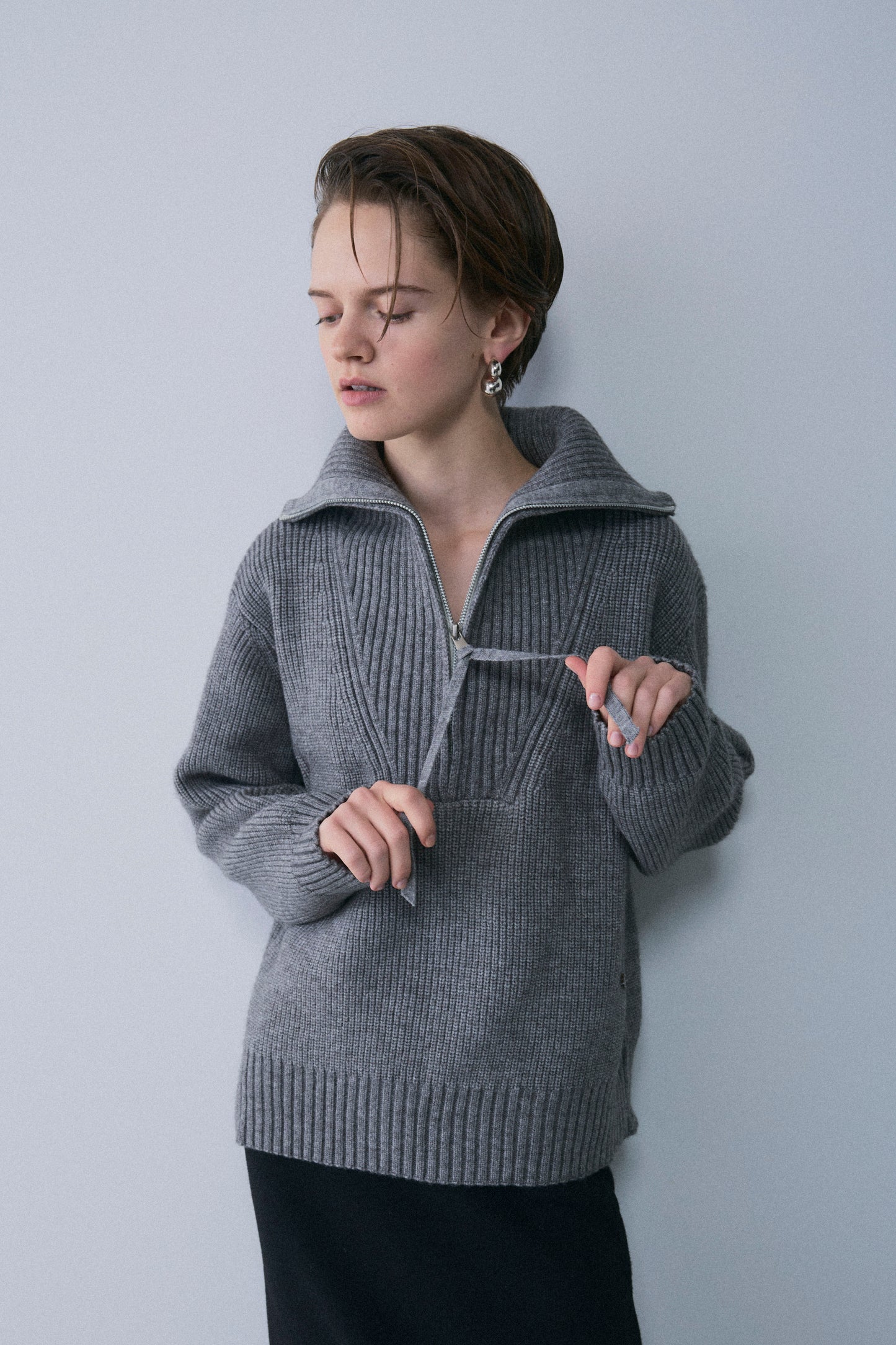 【予約：1月下旬〜2月上旬】Half Zip-Up Knit／60251209073