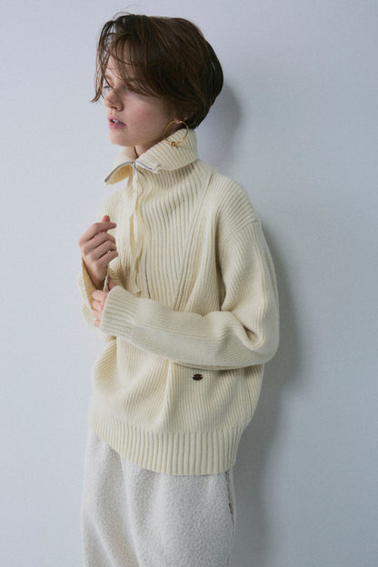 【予約：1月下旬〜2月上旬】Half Zip-Up Knit／60251209073