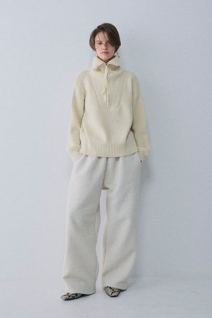 【予約：1月下旬〜2月上旬】Half Zip-Up Knit／60251209073