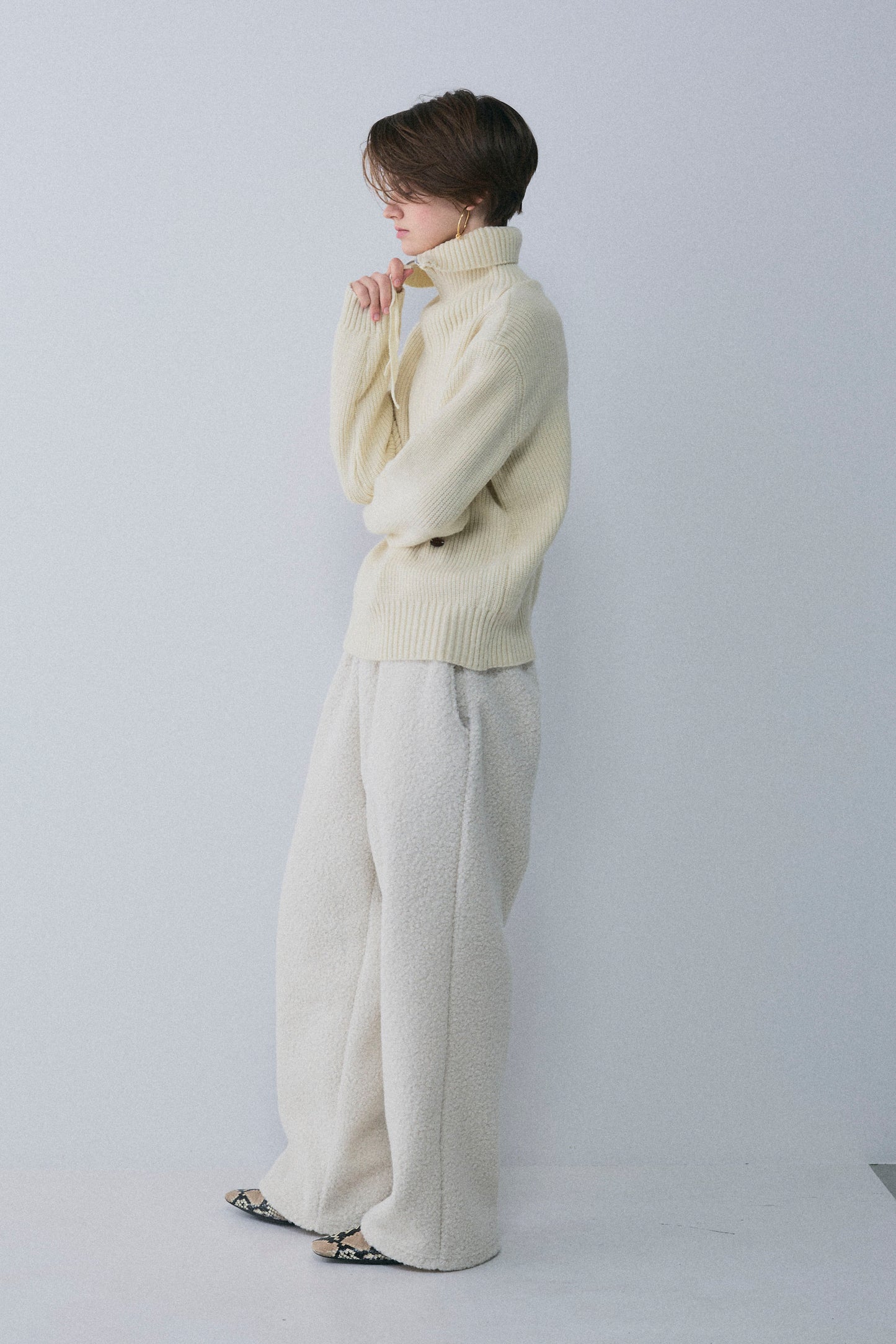 【予約：1月下旬〜2月上旬】Half Zip-Up Knit／60251209073