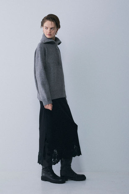 【予約：1月下旬〜2月上旬】Half Zip-Up Knit／60251209073