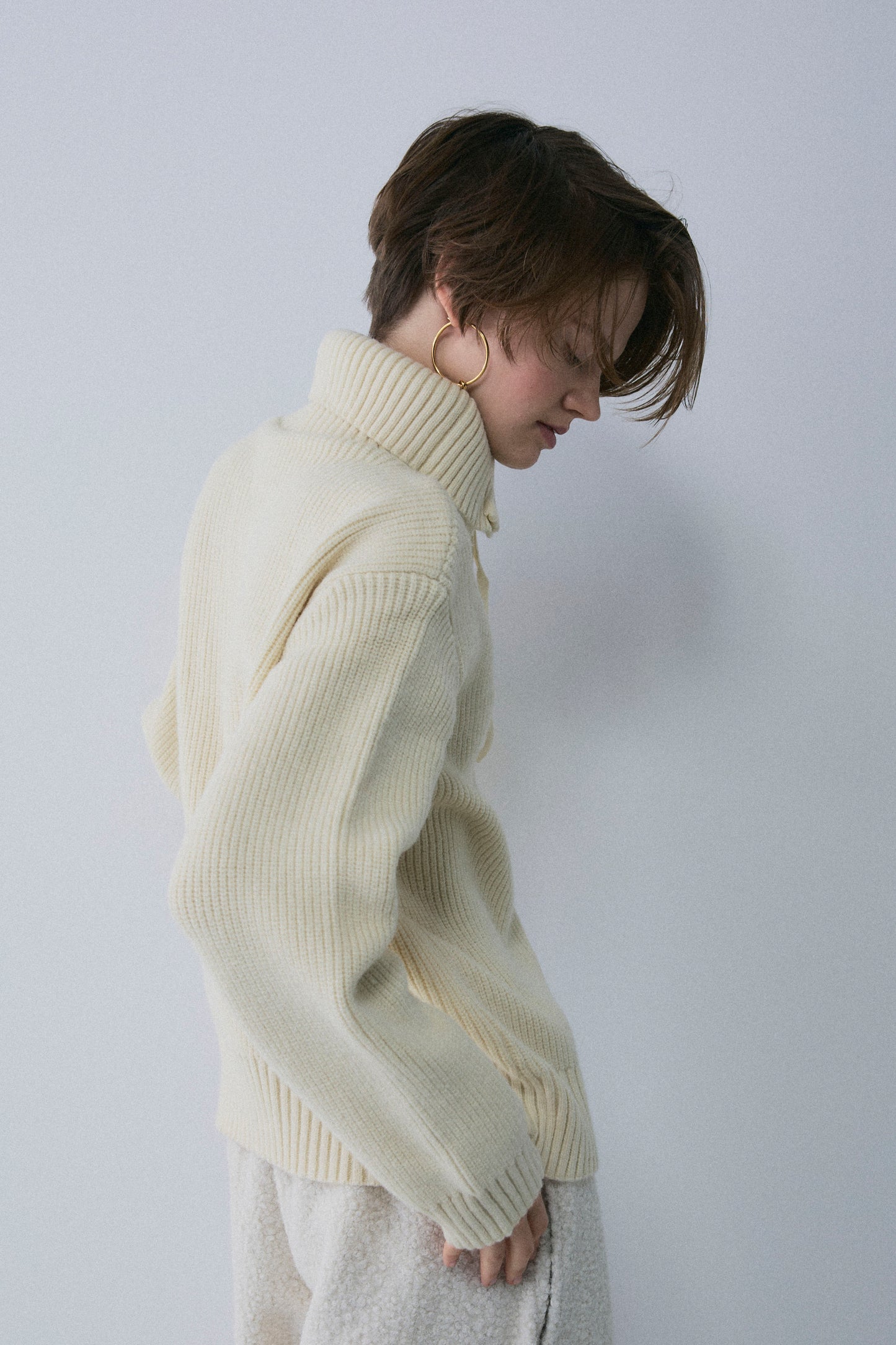 【予約：1月下旬〜2月上旬】Half Zip-Up Knit／60251209073