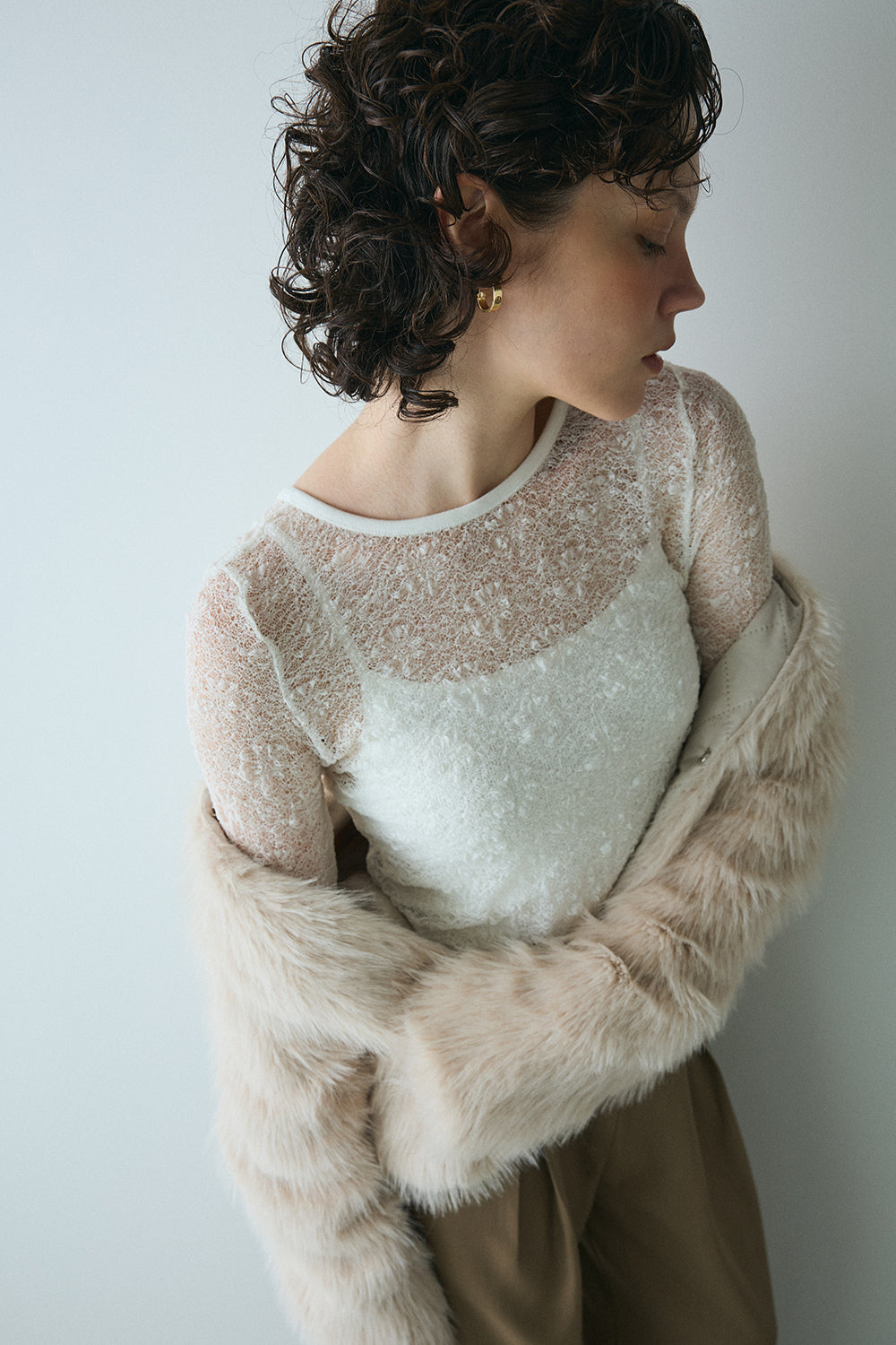 Whisper Lace Top／M253-83021-3【SELECT】