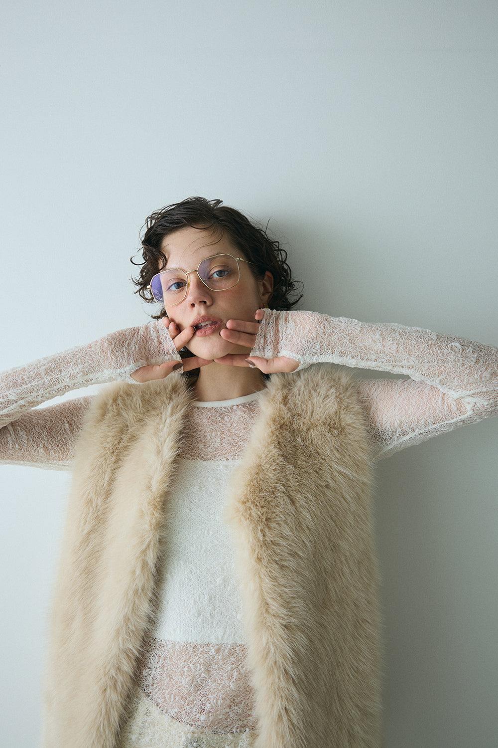 Whisper Lace Top／M253-83021-3【SELECT】