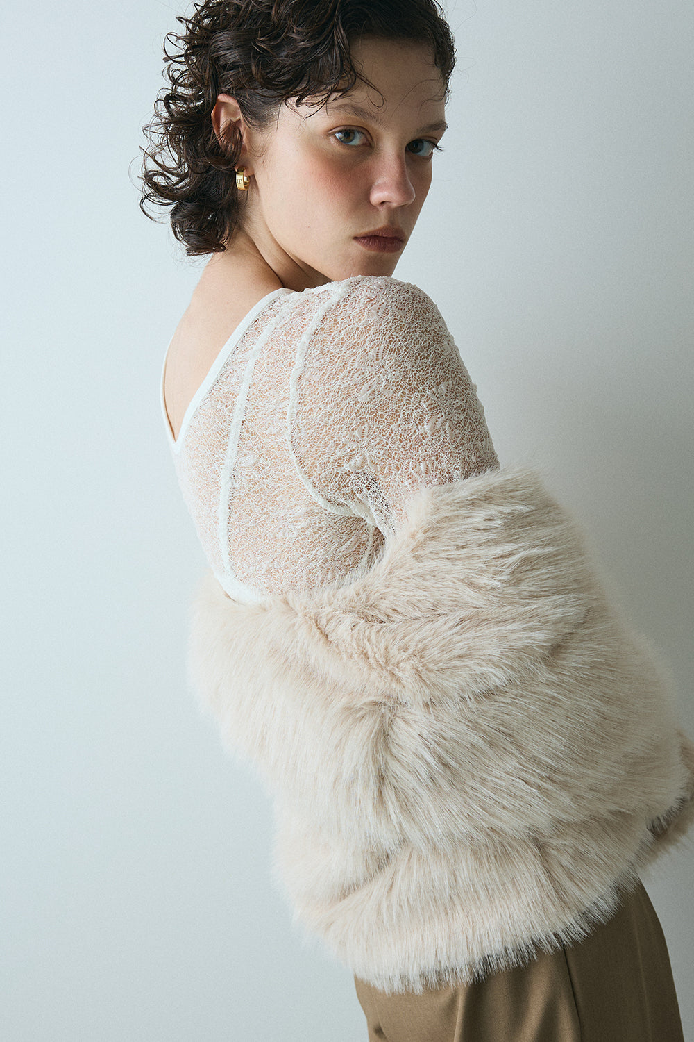 Whisper Lace Top／M253-83021-3【SELECT】