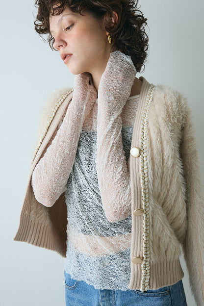 【予約：1月下旬〜2月上旬】Eco Fur Cardigan／60251109045