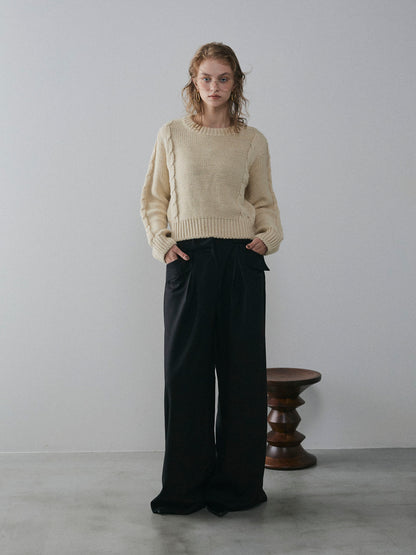 【予約：11月中旬】Laced Back Hole Knit／60251009019