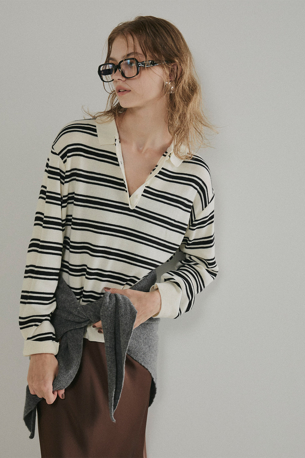 【予約：1月下旬〜2月上旬】Polo Collar Knit／60251009020