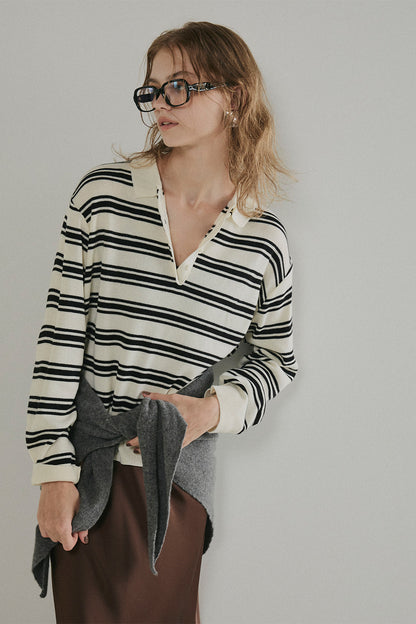 【予約：1月下旬〜2月上旬】Polo Collar Knit／60251009020