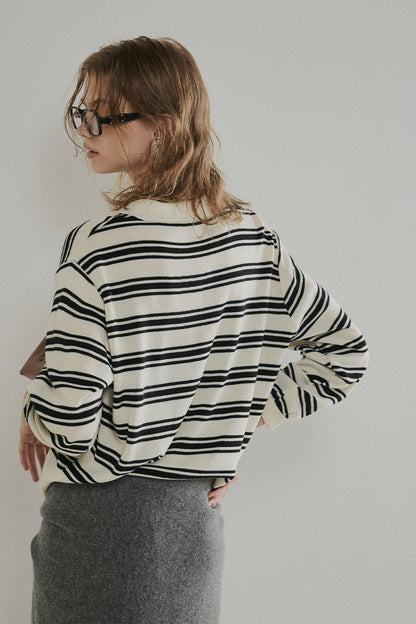 【予約：1月下旬〜2月上旬】Polo Collar Knit／60251009020