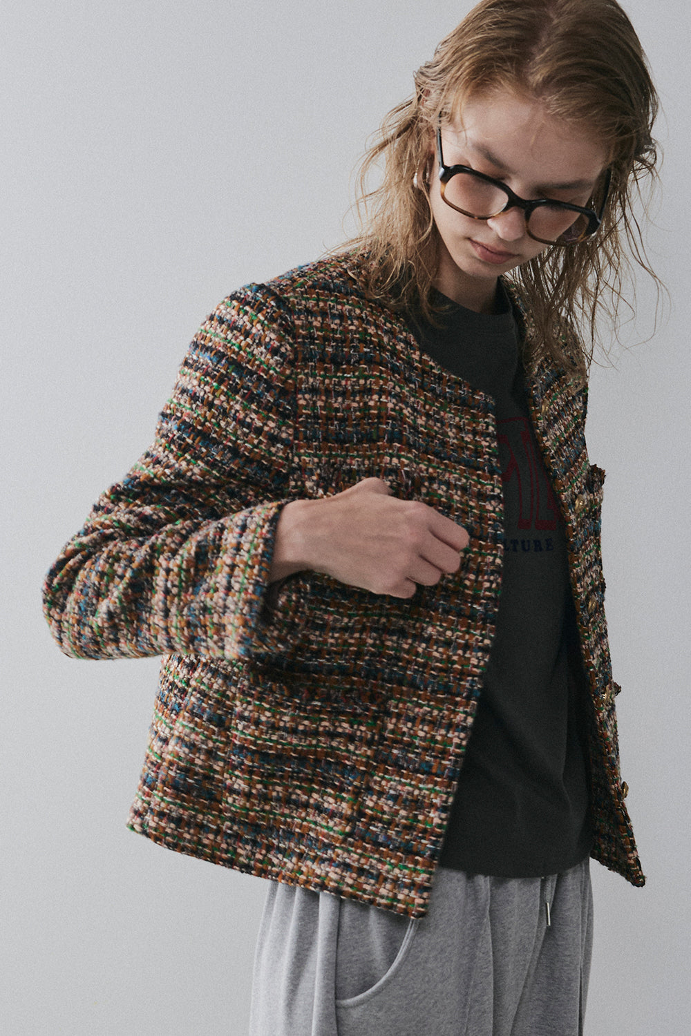 【予約：1月下旬〜2月上旬】Mixed Tweed Jacket／60251004001