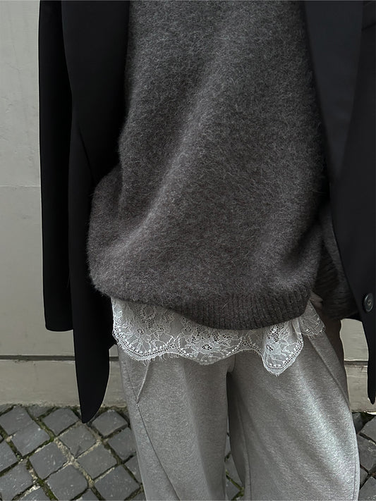 【予約：11月下旬】Asymmetry Lace Camisole／60251001014