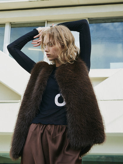 【予約：11月中旬】Eco Fur Vest／60251004038