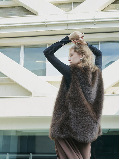 【予約：11月中旬】Eco Fur Vest／60251004038