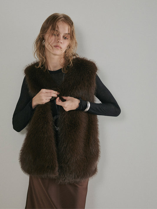 【予約：11月中旬】Eco Fur Vest／60251004038