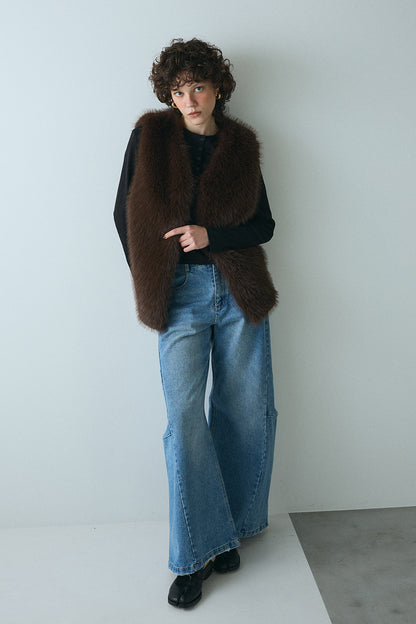 【予約：1月下旬〜2月上旬】Eco Fur Vest／60251004038