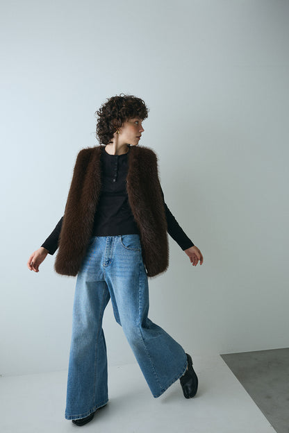 【予約：1月下旬〜2月上旬】Eco Fur Vest／60251004038