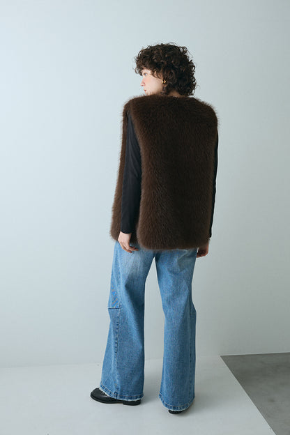 【予約：1月下旬〜2月上旬】Eco Fur Vest／60251004038