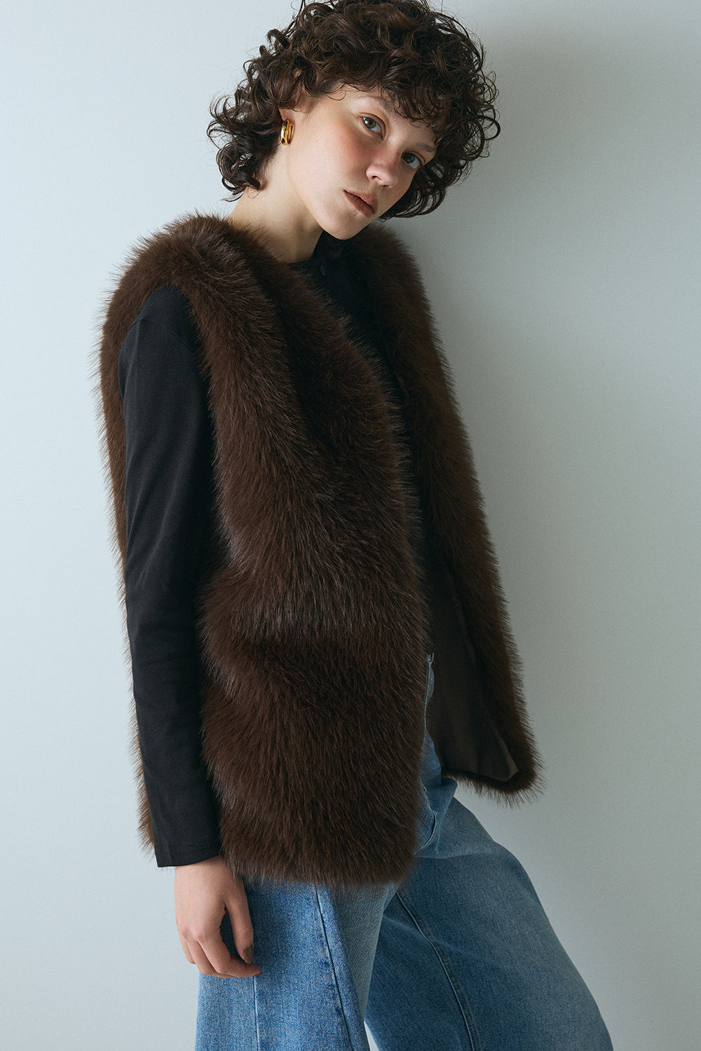 【予約：1月下旬〜2月上旬】Eco Fur Vest／60251004038