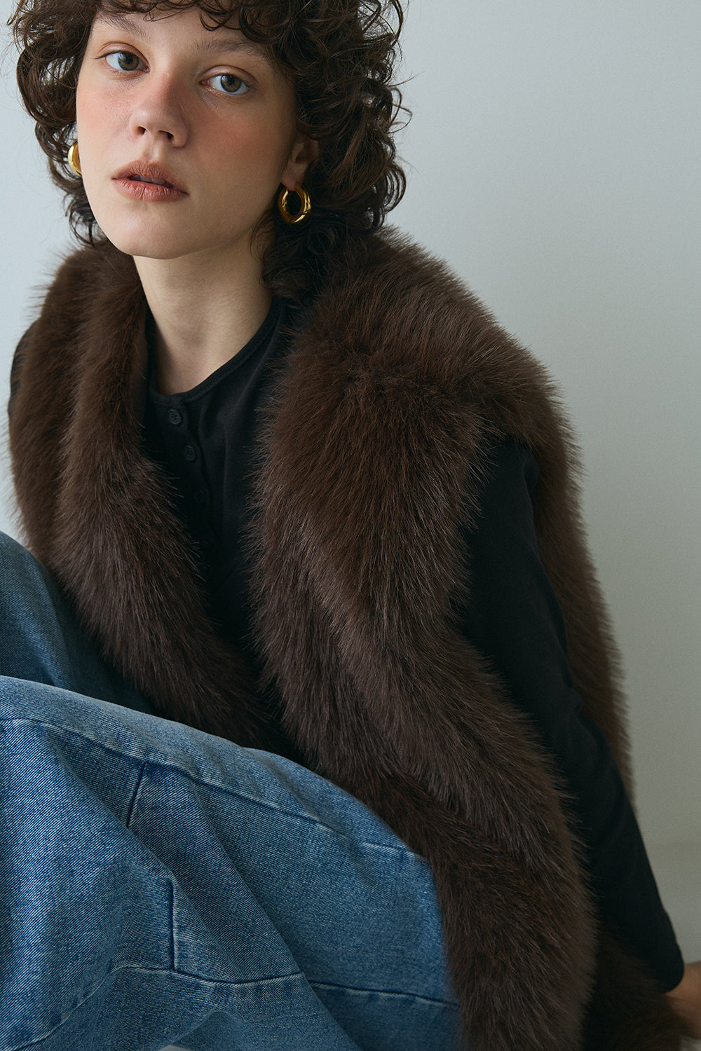 【予約：1月下旬〜2月上旬】Eco Fur Vest／60251004038