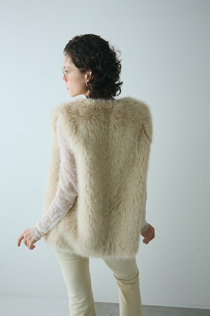 【予約：1月下旬〜2月上旬】Eco Fur Vest／60251004038