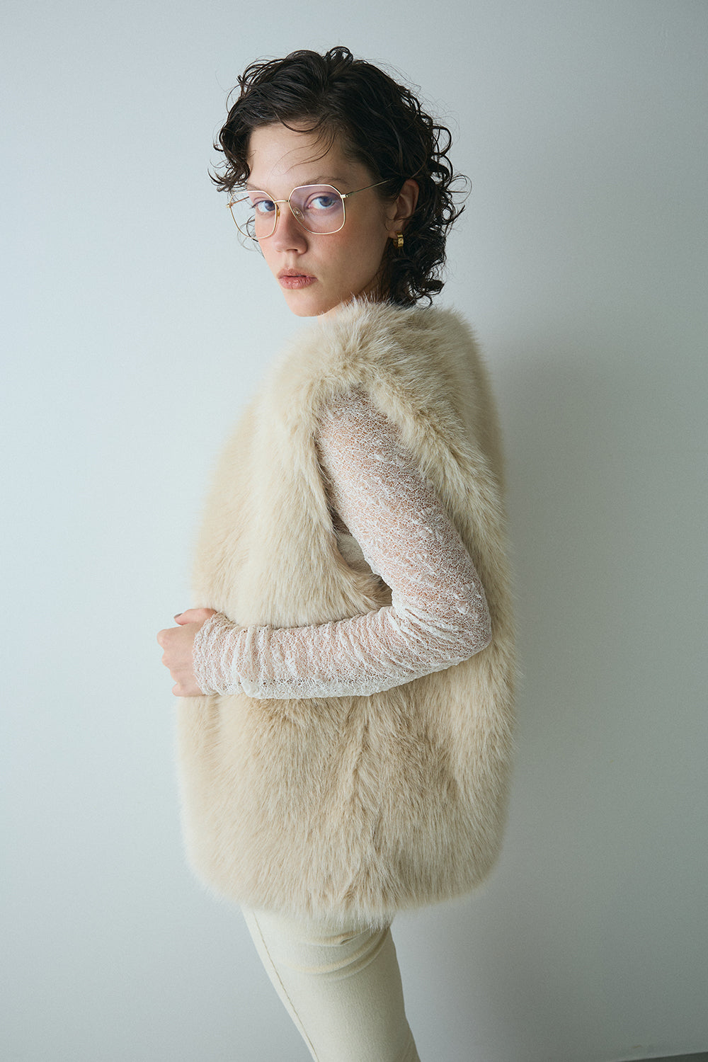 【予約：1月下旬〜2月上旬】Eco Fur Vest／60251004038