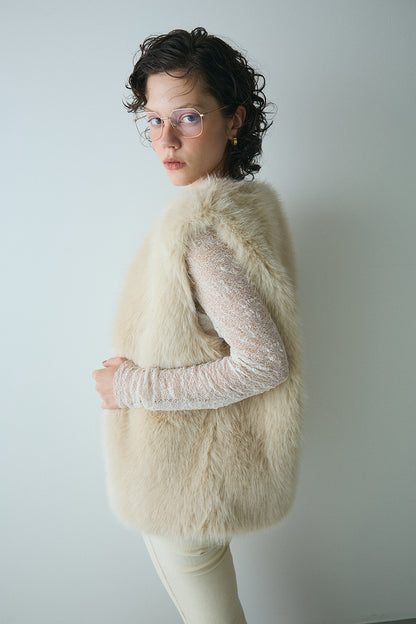 【予約：1月下旬〜2月上旬】Eco Fur Vest／60251004038